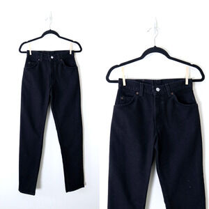 Vintage 1990s Levis 950 Size 3 Jr. Relaxed Fit Tapered Leg Jeans Black